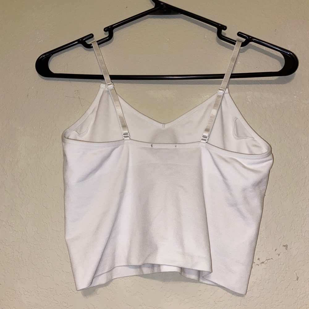 bright white cropped tank